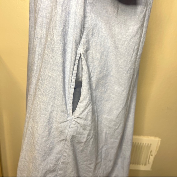 BECHAMEL Women's House Dress Embroidered Floral Chambray Sz S - Picture 4 of 7